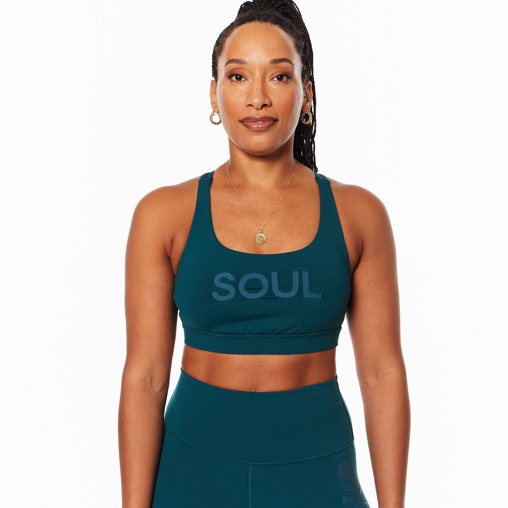 NWT 6 Lululemon Energy Bra in Storm Teal | SoulCycle